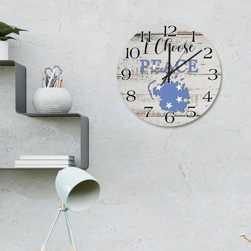 Horloge murale ronde Micronésie de voyage décorative à piles - 3