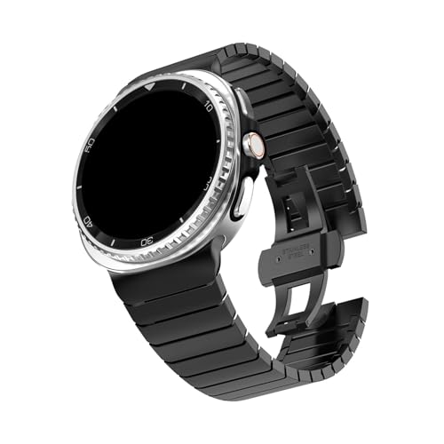 Samsung Galaxy Watch 8Classic�p�`�^�������u���X���b�g 46mm Watch8 40mm 44mm�p�o���h �X�e�����X�X�`�[���X�g���b�v, �u���b�N-�`�^���B, For Galaxy 8 40mm