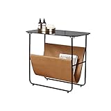 MESA DE TÉ: Bolsa de almacenamiento de cuero, retro y casual.