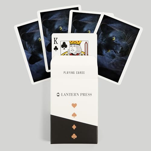 Lantern Press Black Panther, 52 cartas Poker miniatura 6