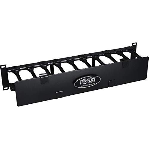 TRIPP LITE Rack Enclosure Horizontal Cable Manager Steel with Finger Duct 2URM SRCABLEDUCT2UHD Black
