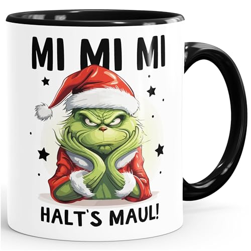 MoonWorks® Grinch Tasse Anti Weihnachten Spruch Ironie Sarkasmus...