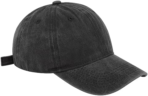 Retido Baseball Cap, Cotton Unstructured Adjustable Womens Cap, Soft Breathable Absorbent Denim Hats Men