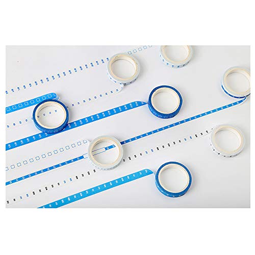 4 rolos/set 8mm * 5 m fitas adesivas data semana tempo grade Washi fitas de papel decorativa papelar