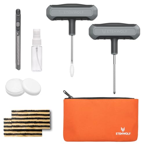 ETENWOLF Flat Tire Repair Kit with Plugs 16 Pcs, Heavy Duty Tire Plug Kit for Car, Motorcycle, ATV...