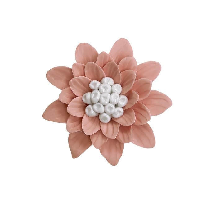 Marguerite, 2.76" Ceramic Flower Wall Art, Artificial Flower Wall Sculpture，Handcrafted 3D Hanging Porcelain Flowers,3D Wall Hanging Decor,Porcelain Flower Wall Décor for Home，Hallway，Kitchen，Office