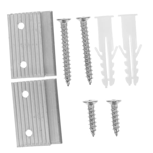 Image of Veemoon 1set French Cleat Picture Hanging Kit Heavy Duty Z-Shaped Mounting Brackets for Mirrors Artwork and Shelves Easy to Install Wall Hardware Screws Elegant Design for Decor