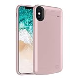 Battery Case for iPhone Xs Max, SNSOU 6000mAh Portable Charger Case Rechargeable Extended Battery Pack Protective Backup Charging Case Cover Support Headphones for Apple iPhone Xs Max (6.5inch)-Black