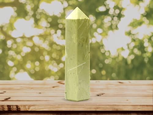 Image of Amazing Gemstone Large Serpentine Crystal Towers ~ Natural Healing Crystal Point Obelisk for Reiki Healing and Crystal Grid (5.5 to 6 INCH)