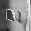 Keuco iLook_Move Wall Vanity Mirror with Swivel Arm LED Lighting 5x Magnification Rocker Switch 20 x 20 cm Square Chrome Rocker Switch