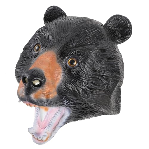 Masque Ours Noir respirant pour Halloween, accessoire de fête pour adulte