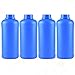PRETYZOOM 4pcs 1l Wide Mouth Plastic Sample Bottles Sealed Chemical Containers Blue for Laboratory and Industrial Liquid Storage