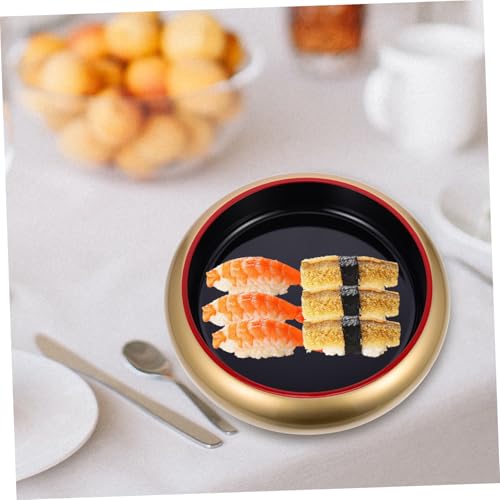 Plato redondo decorativo para sushi y sashimi miniatura 5