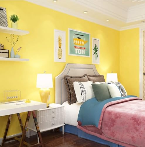 Image of DEEMUS Light Yellow Matte Peel & Stick Self Adhesive Waterproof Sticker for Living Room, Bedroom Office,Almirah, Floor, Tabletop, Wall, Fridge,& Renovation Projects (2 x 50 Feet)