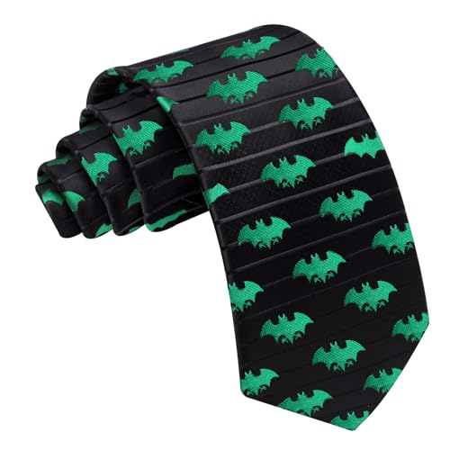 Image of Barry.Wang Silk Ties for Men Fun Necktie and Tie Clip Set for Wedding Party Business Formal Extra Long