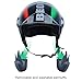 BEON 3/4 Open Face Motorcycle Helmet for Adults,DOT Approved - Moped Half Vespa Retro Helmet with Anti-Scratch Visor for Men and Women Model B-01