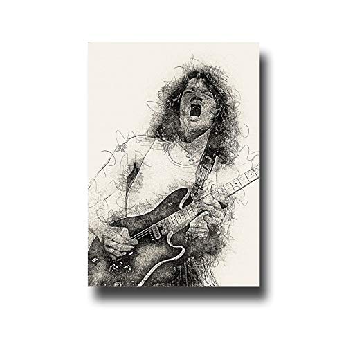 Xicplc David Lee Roth Eddie Van Halen Art posters Eddie Van Halen - Póster moderno de 61 cm x 91 cm, sin marco, sin marco