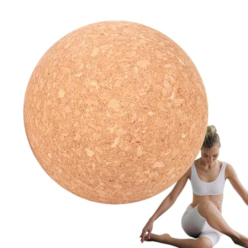 Youngwier Pelota de masaje de yoga, bola de corcho, bola muscular de 2,36 pulgadas para tejidos profundos, bola de lacross de liberación de puntos gatillo, bolas de masaje para entrenamiento de