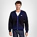 Lacoste Men's Monogram Motif Alpaca & Wool Cardigan, Cobalt/Black/Zin, Large