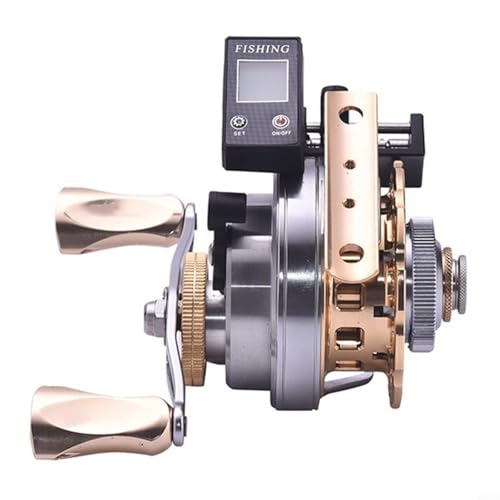 BEAZOOM Moulinet de pêche électrique rechargeable avec rapport 3.6:1 - Affichage numérique - Arrangement automatique des fils pour eau douce (main gauche)