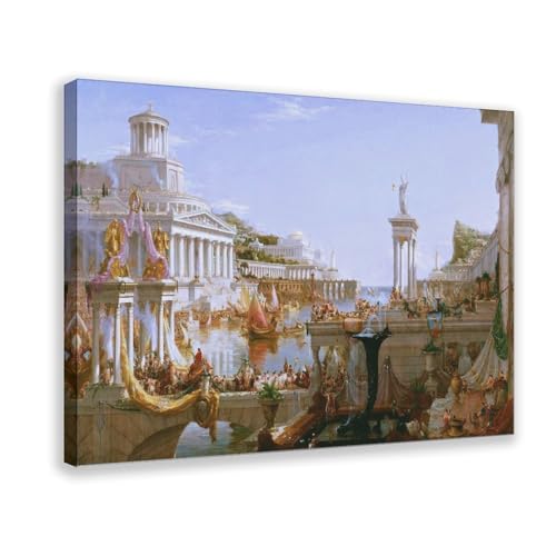 Toile tendue Thomas Cole grand tableau mural pour masquer un mur vide bureau