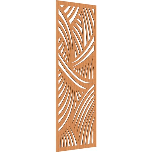 Image of 31 3 /8 inchW x 79 3 /8 inchH x 1 /4 inchT Chester Decorative Fretwork Wood Wall Panels, Cherry