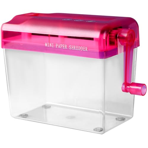 Trituradora manual de papel portátil y ligera de plástico y metal para mesa de oficina u hogar