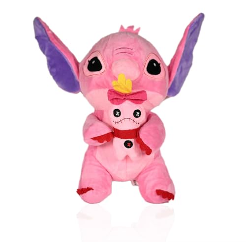 wiztex Stitch - Peluche rosa suave y divertido, para adolescentes y aficionados a los juegos (rosa)