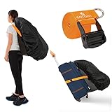 GOTOriri Car Seat Travel Belt & Cover Set Easy Carry&Reliable- Adjustable Car Seat Travel Strap adapted to All Size Luggage&Suitcase to Airport，Toddler car seat Stroller (Orange)