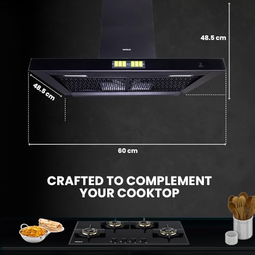 Image of Havells Mirak BLDC 60cm T Shape Glass Chimney|Powerful 1600 m /hr Suction|Filterless Tech|Gesture & Touch Control|Auto Heat Clean|15 Yr Motor & 5 Yr Product Warranty by Havells|Free Installation Kit