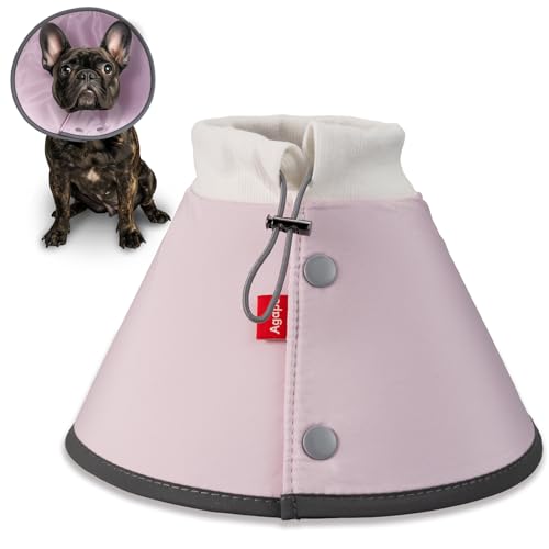 Image of Agape Soft Dog Cone for Small Dogs & Cats, Recovery Collar to Stop Licking | Comfy E-Collar Alternative for Puppies, Adjustable Cloth Cone After Surgery, Protective Neck Cone for Kittens, Washable
