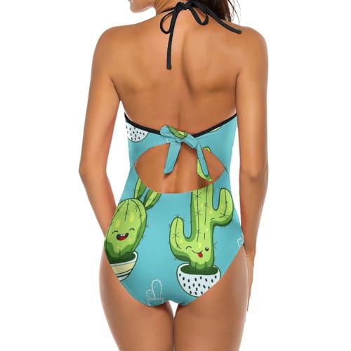 Monokini vert cactus pour vos vacances à la plage - 2