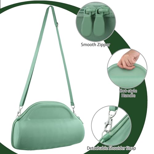 Image of co2CREA Case for JBL Charge 6 Portable Bluetooth Speaker, Avocado Green | High-Density Foam Padding, Reinforced Handle, Detachable Shoulder Strap, Compact Lightweight Design, Dust Protection