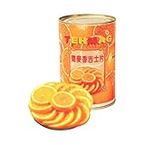 Tehmag Orange Slices With Peel In Light Syrup, Canned Orange Slices, Decoration for Baked Goods, 14 Ounces