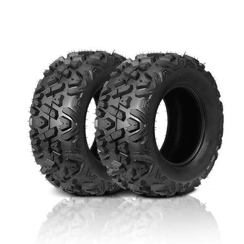Image of TUFFIOM 25x8-12 ATV Tires Set of 2 for All Terrains, Mud Sand Off-road ATV UTV Tire for Trail Vehicles, 6 PR, Deep Tread, Tubeless