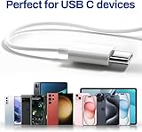 ASENTER 2 Pack USB C Headphones Earphones Earbuds Wired Noise Isolating with Built-in Microphon Volume Control HiFi Stereo In-Ear Plug in Headset Compatible with iPhone 15/16 Pro Max/16 Plus/S23/S24 - Image 5