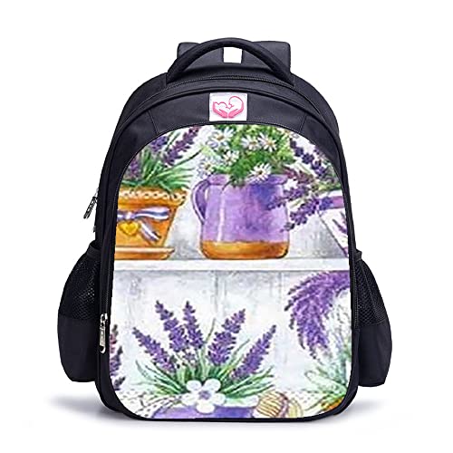 Cartable de mode personnalisé enfants sac à dos lavande unisexe 16 inch