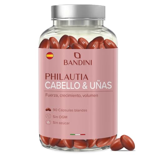 Bandini® Cabello y Uñas 90 Cápsulas Blandas para 3 meses | Suplemento con Omega-3, Vitaminas y Minerales | Fortaleciendo Cabello y Uñas, Crecimiento y Volumen | Apoyo para un cabello y uñas fuertes