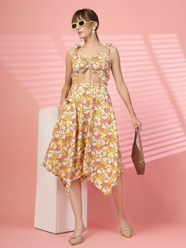 Image of OOMPH! Long Skirts for Women with Handkerchief Hem