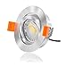Produktbild Ledox Led Einbaustrahler Set dimmbare steuerbare Farbtemperatur dim2warm inkl. Einbaurahmen Forma RC chrom 230V 7W Leuchtmittel inkl. Trafo mit Ambiente Ra>95 (5er Set 1800k - 3000k warmweiß)