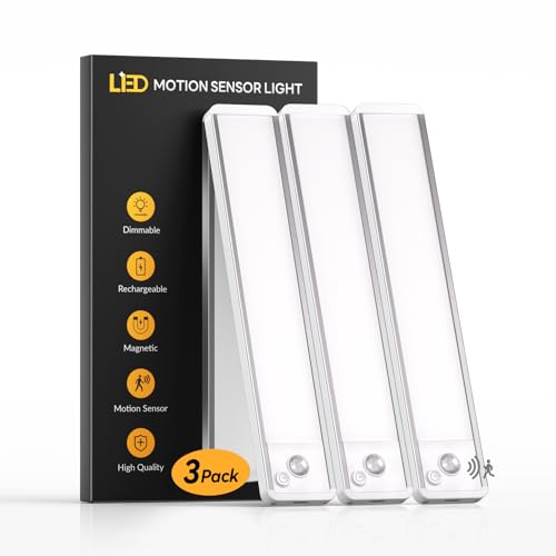 Under Cabinet Kitchen Lights Motion Sensor Lights Indoor 20CM 3 Pack
