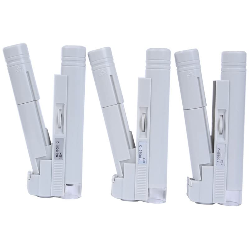 Microscope Illumination Reading Microscope Coordinates with Scale Optical Lenses Magnifier(150X)