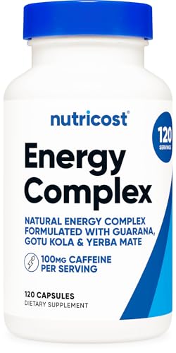 Nutricost Natural Energy Pills Complex 120 Capsules Gluten-Free GMO-Free