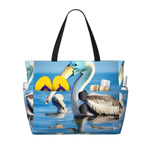 Sac à bandoulière imperméable Pelican Bird protégez vos affaires de la pluie en bleu marin