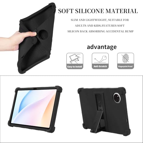 Étui DOOGEE Tab A9 Plus béquille silicone noir antichoc 10,9 - 2