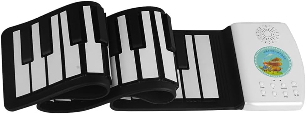 49 -Key Electronic Hand Roll Piano Portable Keyboard Silicone Soft Piano Bluetooth Compatible Children'S Gift White