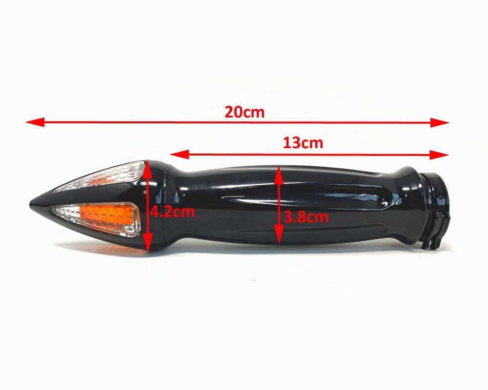 Poignées de Moto avec Clignotants Intégré pour Guidon de 25mm | Custom Roadster Cruiser Chopper Bobber