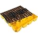 Global Industrial 4 Drum Low Profile Spill Containment Pallet with Drain, 4-Way Forklift Pockets, 65 Gallon Capacity, 8000 Lbs Capacity, 51.5