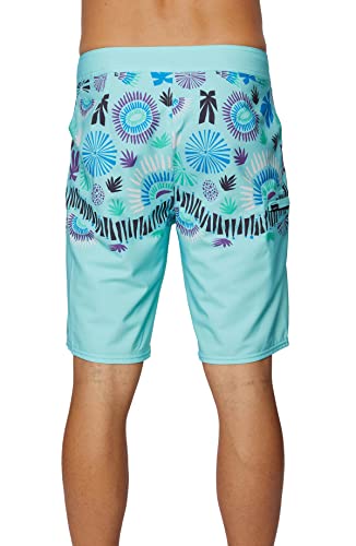 O'NEILL Mens Hyperfreak Heist Print Swim, Turq 2, 323