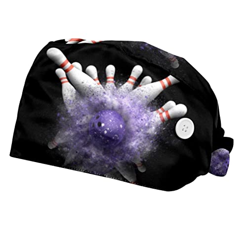 Chapeaux de travail bowling JDEZ (lot de 2) casquettes bouffantes mixtes